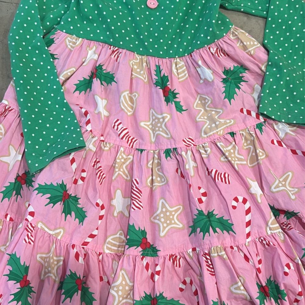 Eleanor Rose Green and Pink Holiday Costume